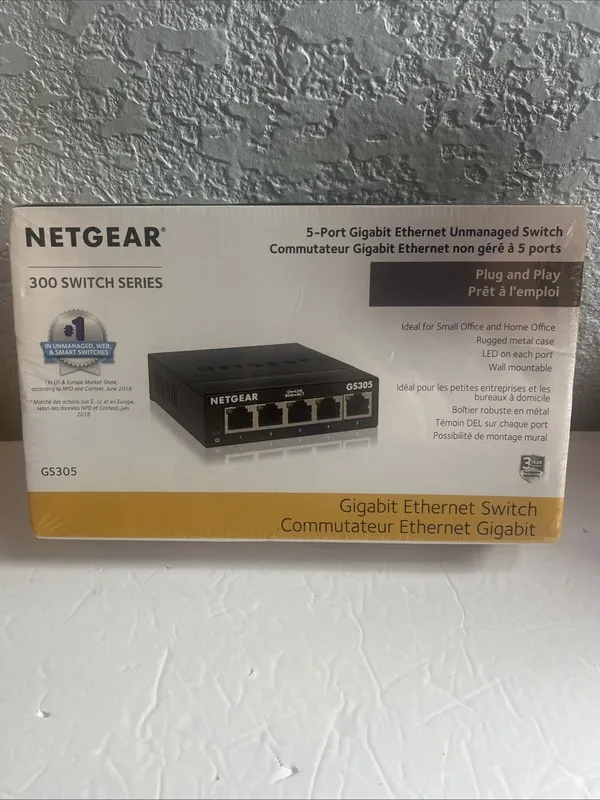 Коммутатор NETGEAR GS305300PAS 5 Port Gigabit Ethernet Unmanaged Switch