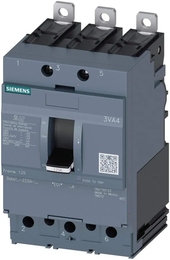 Автоматический выключатель SIEMENS 3VA4180-5ED34-0AA0 ,CIRCUIT BREAKER, 3P/80A /
