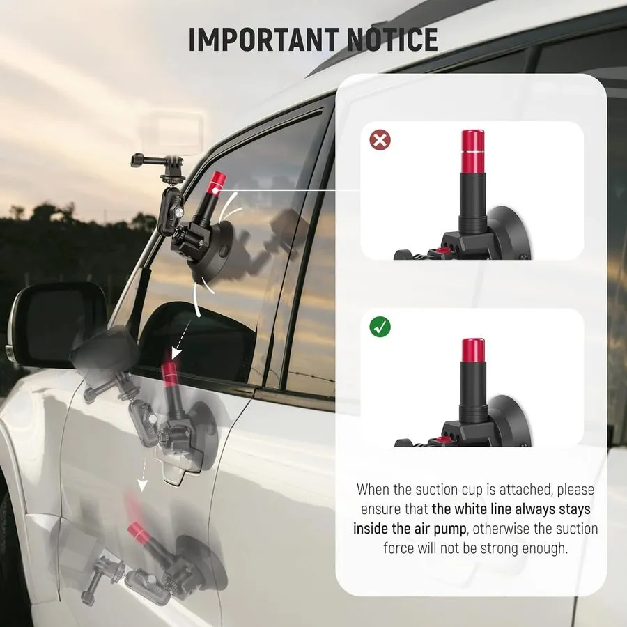 Вакуумная присоска Camolo 3-Suction Cup Car Triple Mount w/ 43" Adjustable Pole  — фото лота 1