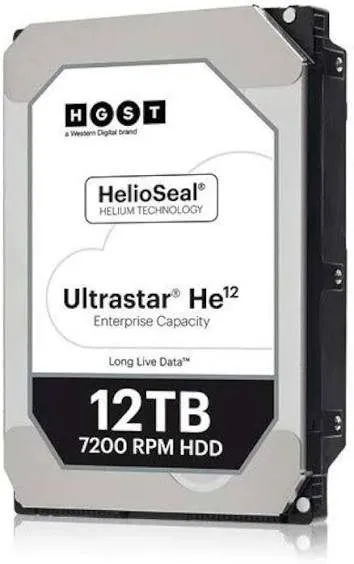 Жёсткий диск HGST Ultrastar He12 12TB 3.5" SATA 7200RPM Hard Drive 0F30143