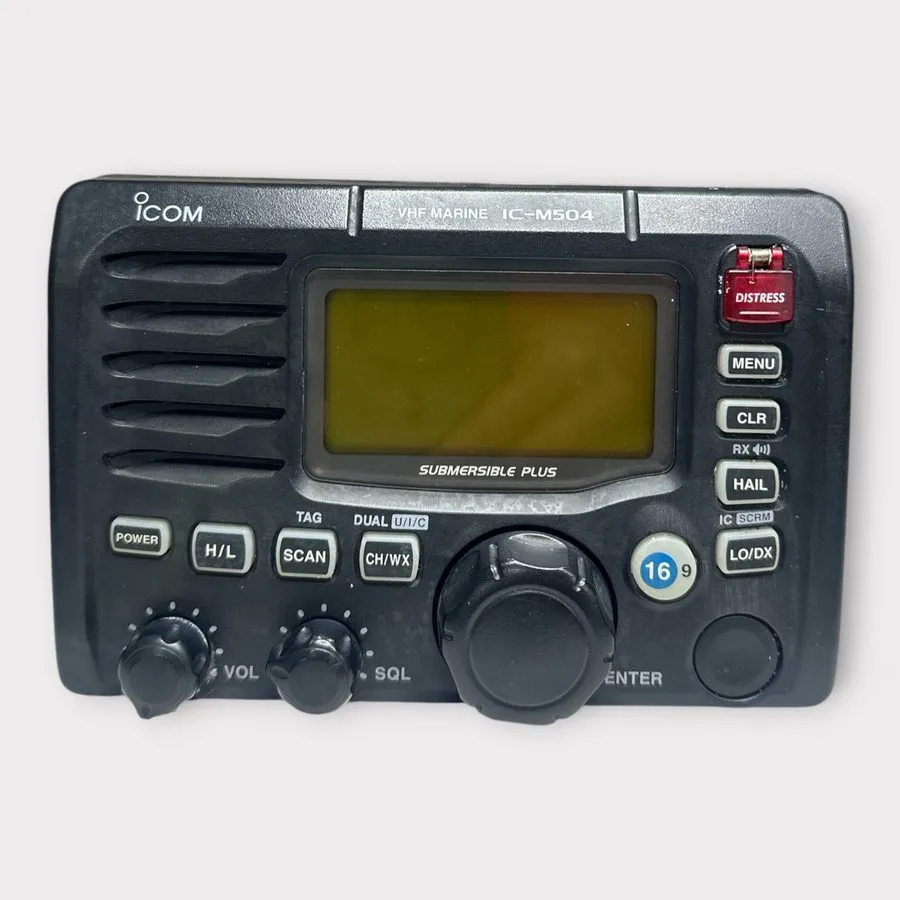 Радиостанция Icom IC-M504 Marine VHF Radio With Attached HM-126B Fist Mic — фото лота 1