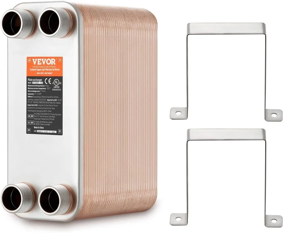 Климатическое оборудование Stainless Steel Brazed Plate Heat Exchanger 5x12'', 7 — фото лота 2