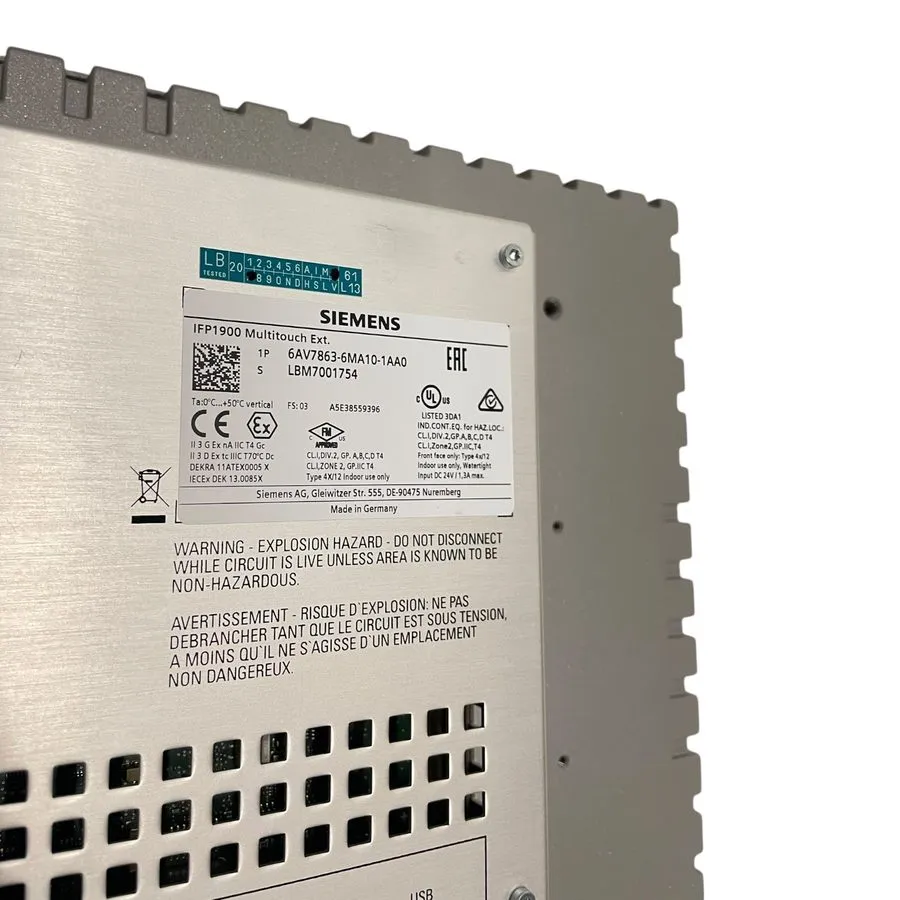 Панель оператора Siemens SIMATIC Flat Panel 19" MT V1+ HMI Control Panel 6AV7863 — фото лота 1