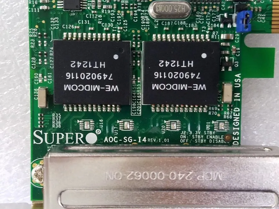 Кабель Supermicro AOC-SG-I4 4-Port Gigabit Ethernet PCIe Low-Profile Adapter Car