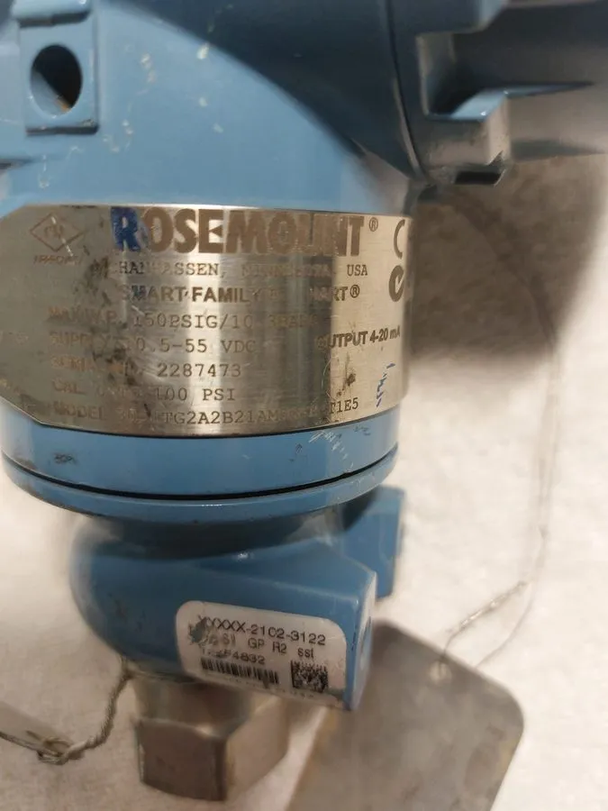 Датчик давления ROSEMOUNT 3051TG2A2 PRESSURE TRANSMITTER — фото лота 1