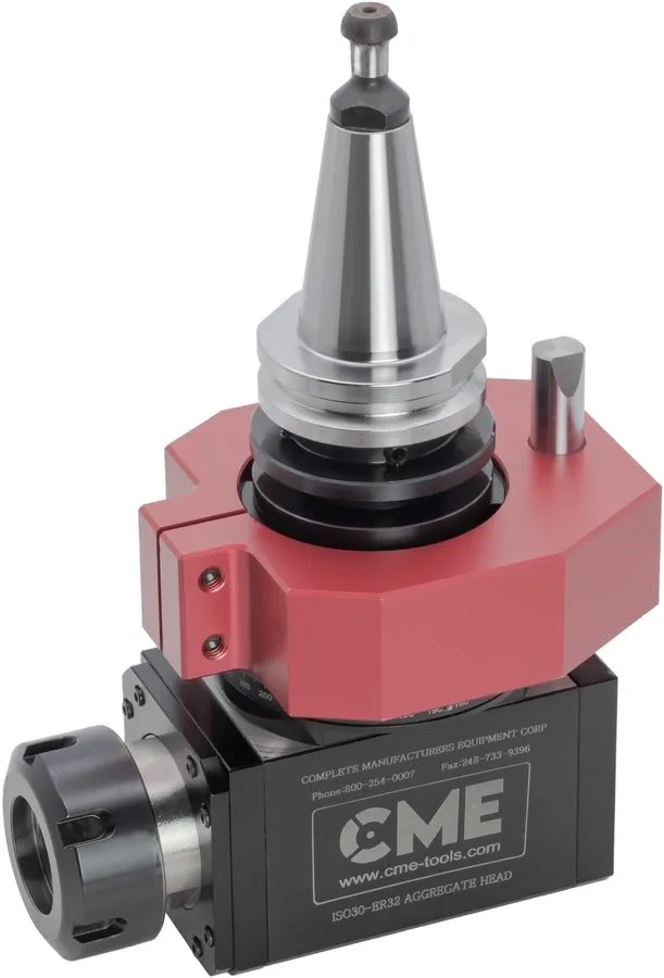 Режущий инструмент ISO30 ER32 Fixed Angle Head Collet Chuck 90° Angle 1:1 Gear R — фото лота 1