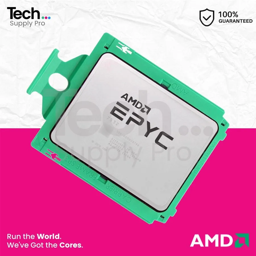 Процессор 100-000000136 AMD EPYC 7532 32-Core 2.40GHz 200W SP3 Dell Locked Proce