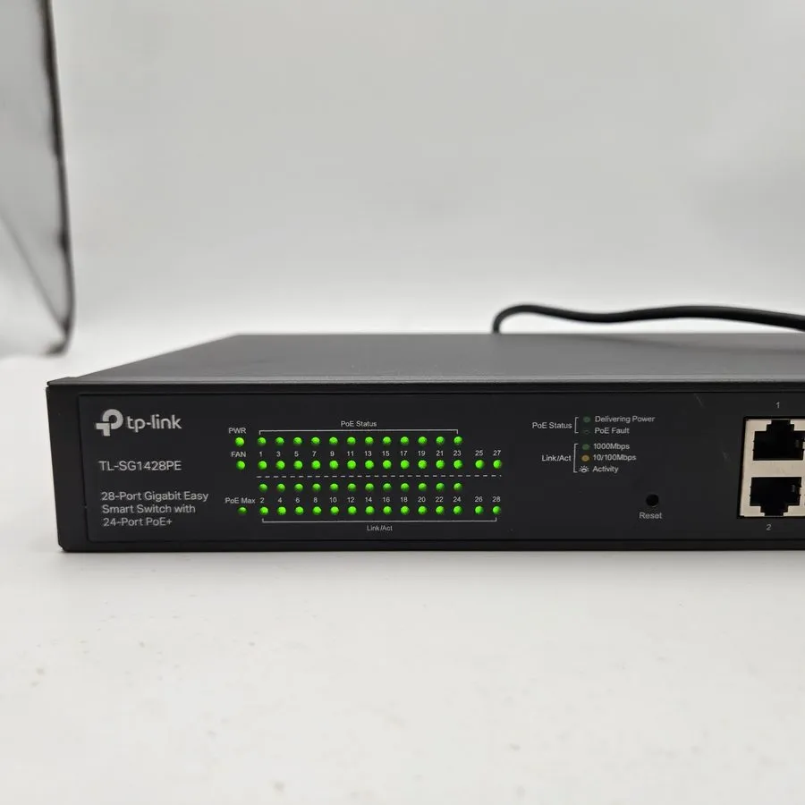 Коммутатор TP LINK 28 PORT GIGABIT EASY SMART SWITCH WITH 24-PORT PoE+ TL-SG1428