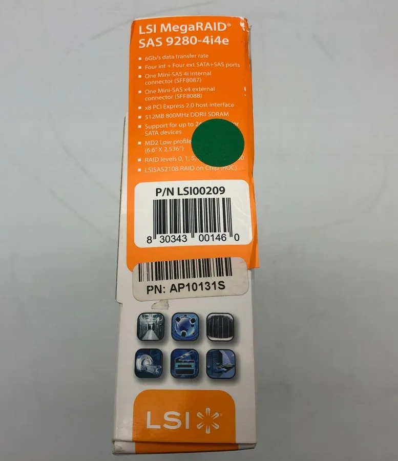 Контроллер LSI MegaRAID SAS 9280-4i4e 6Gb/s 8-Port RAID Controller w/ iBBU08 Bat