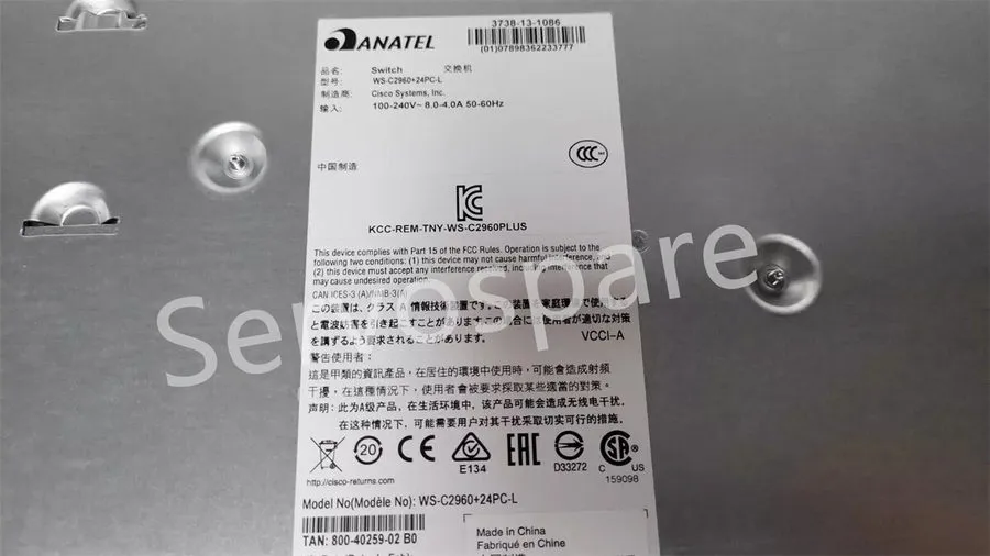 Коммутатор Switch cisco 2960 poe WS-C2960+ -L 24 PORTS WSC296024PCL