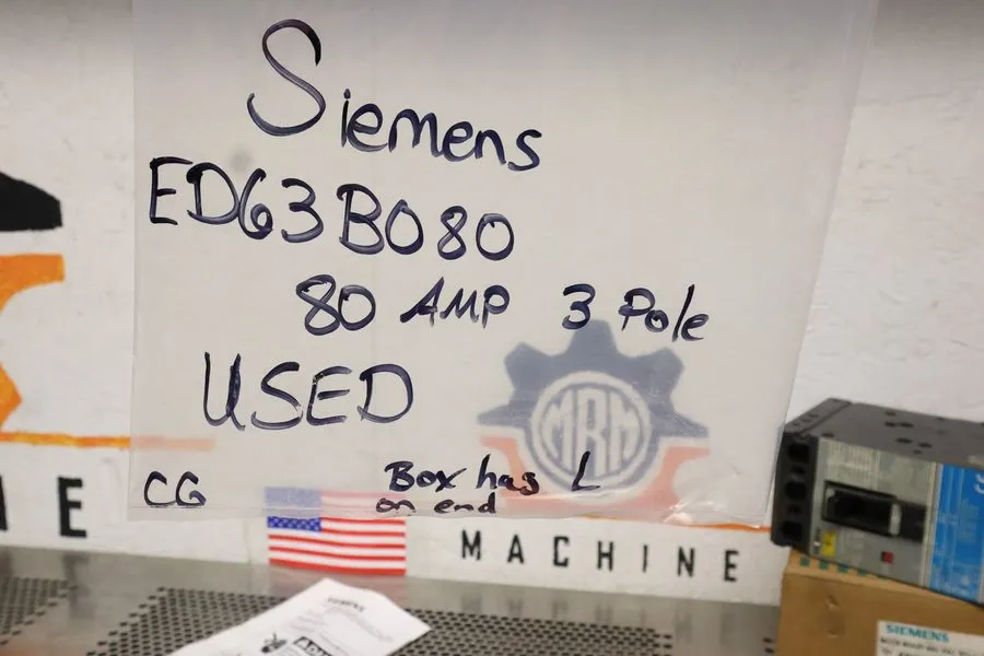 Автоматический выключатель ITE SIEMENS ED63B080 80A 3 POLE 480V CIRCUIT BREAKER 