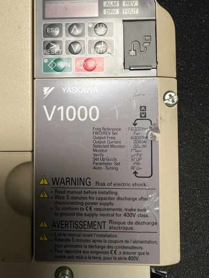 Частотный преобразователь Yaskawa CIMR-VU4A0002FAA V1000 AC Drive REV C 380-480V