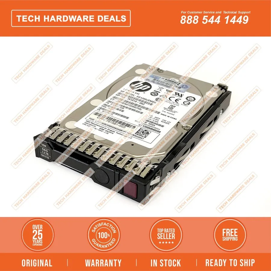 Жёсткий диск 872285-002 0 Hours BULK HPE 1.2TB SAS 12G 10K SFF ST HDD