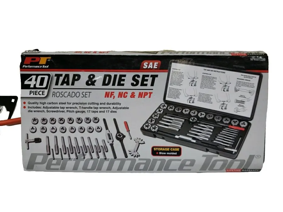 Режущий инструмент Performance Tool W4001DB SAE TAP AND DIE SET NF, NC, NPT
