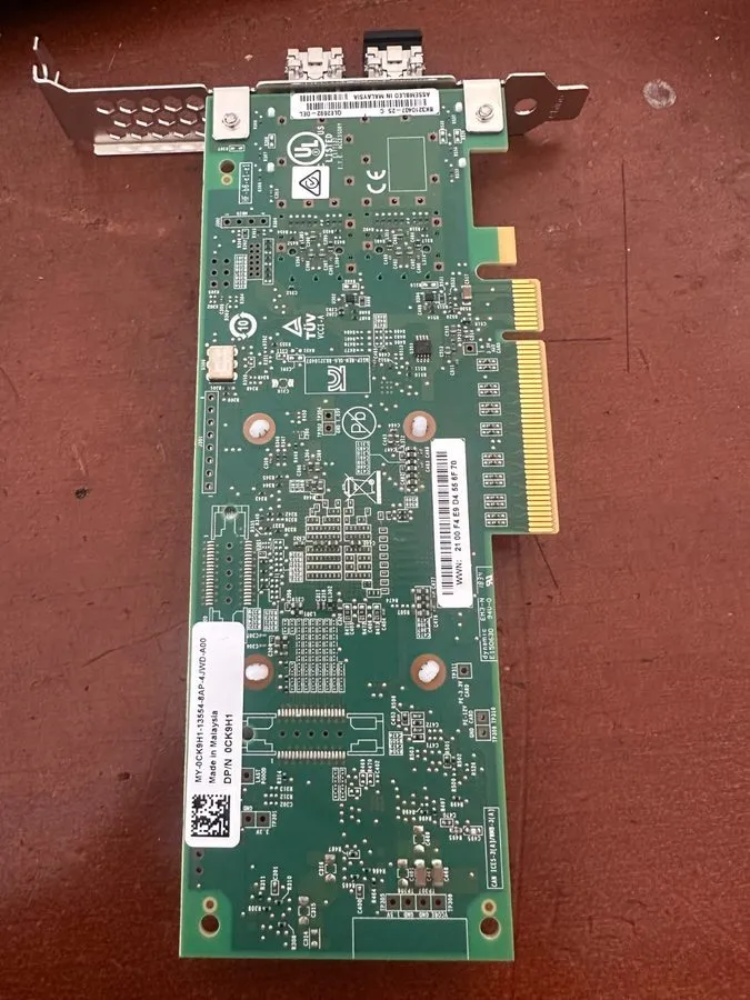 Контроллер Dell QLogic QLE2692-DEL 16Gb FC SFP+ Dual Port Full Height HBA YCVFG