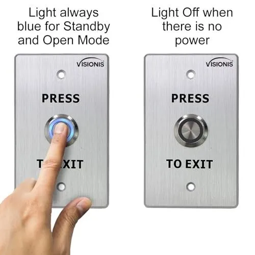 Оборудование видеонаблюдения Waterproof Push-To-Exit Button VIS-7001 Indoor + Ou