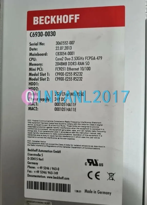 Промышленный компьютер Beckhoff C6930-0030 Industrial computer