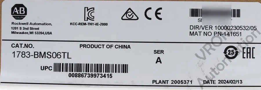 Коммутатор Allen Bradley 1783-BMS06TL Ser A Stratix 5700 Managed Switch 6 Port