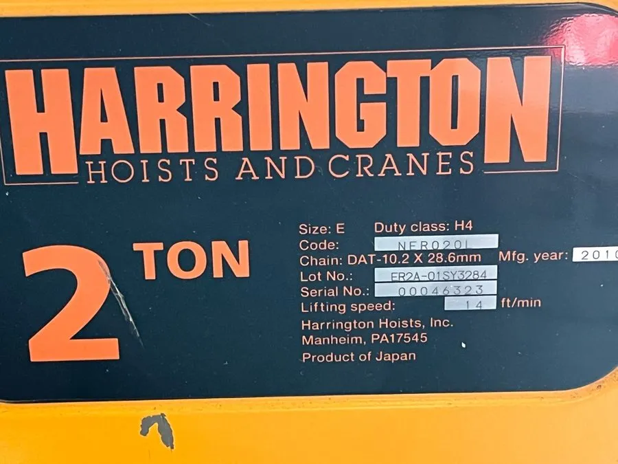 Таль Harrington 2 Ton Electric Chain Hoist Heavy Duty Size E H4 NERO201