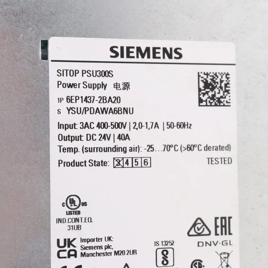 Блок питания Siemens Sitop Psu300s Power Supply 6EP1437-2BA20