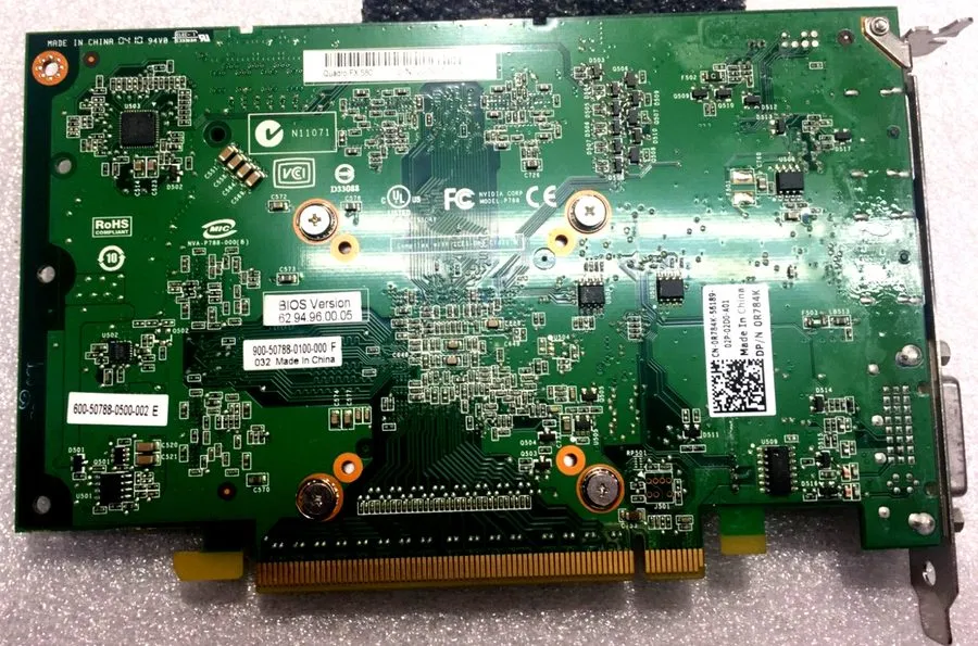 GPU-ускоритель NVIDIA QUADRO FX580 512 MB GDDR3 128-BIT 1X DVI-1 2X DISPLAY PORT