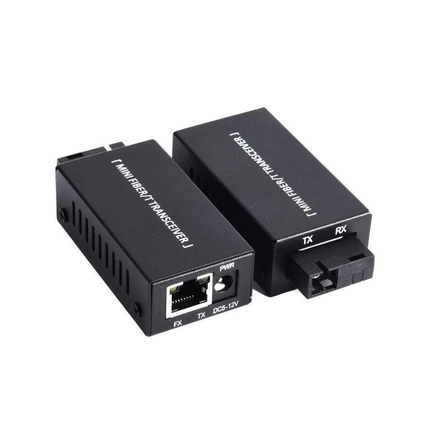 Медиаконвертер Fiber Media Converter Gigabit 100/1000Mbps SC to RJ45 20KM 1-4Pai