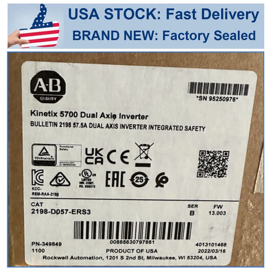 Сервопривод 2198-D057-ERS3 Allen-Bradley Kinetix 5700 Dual Axis Servo Drive