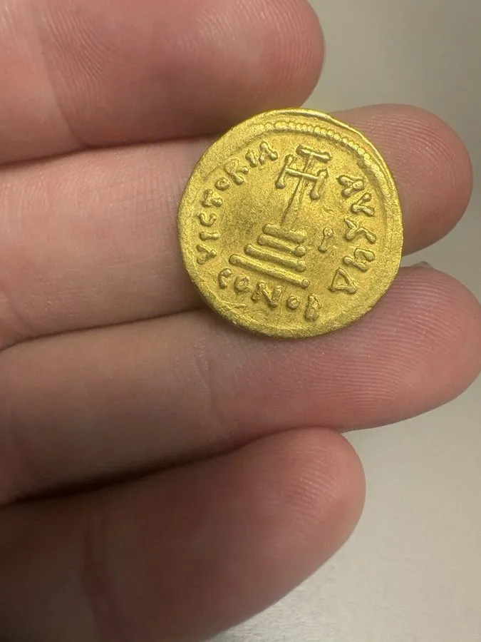 Лабораторный прибор 613-641 AD Byzantine Emperor Heraclius Constantine Gold Soli