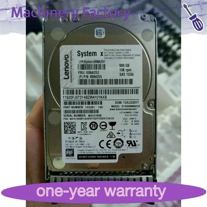 Жёсткий диск IBM/LENOVO 00NA252 00NA251 00NA255 900GB 10K 12Gbps G3HS 2.5" SAS H — фото лота 1