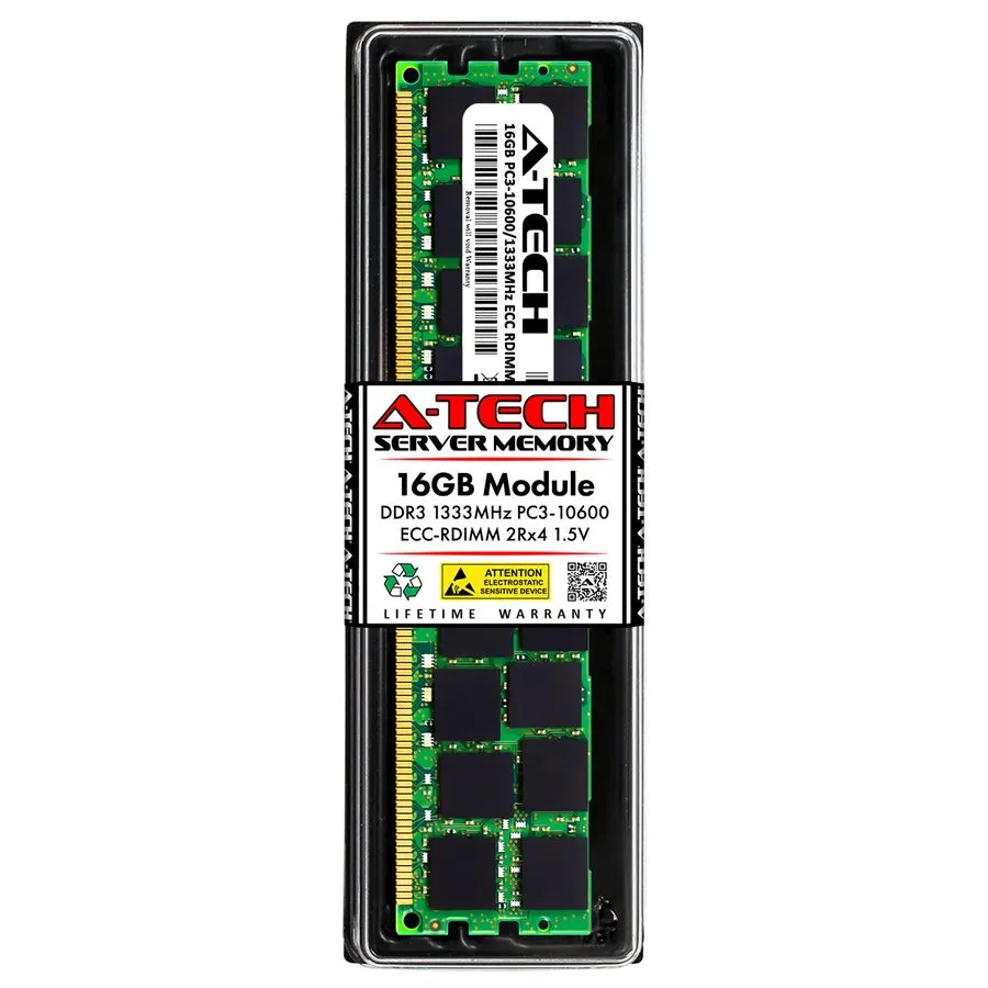 Модуль памяти 192GB (12x16GB) DDR3 PC3-10600R ECC Reg Server Memory RAM Dell Pow — фото лота 1