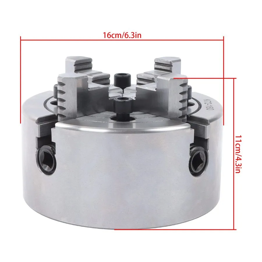 Режущий инструмент K72-160 4 Jaw Lathe Chuck 6.3 Inch Independent Reversible Jaw