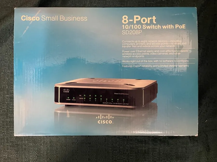 Коммутатор Cisco Small Business SD208P 8-Port RJ-45 10/100 Switch with PoE