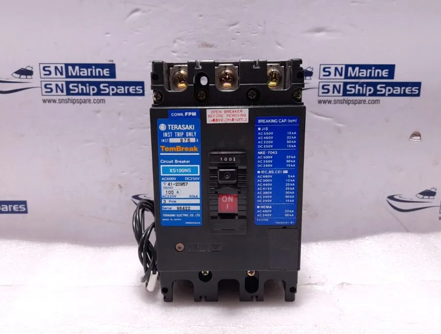Автоматический выключатель Terasaki XS100NS 3 Pole Circuit Breaker 15A 200-480V 