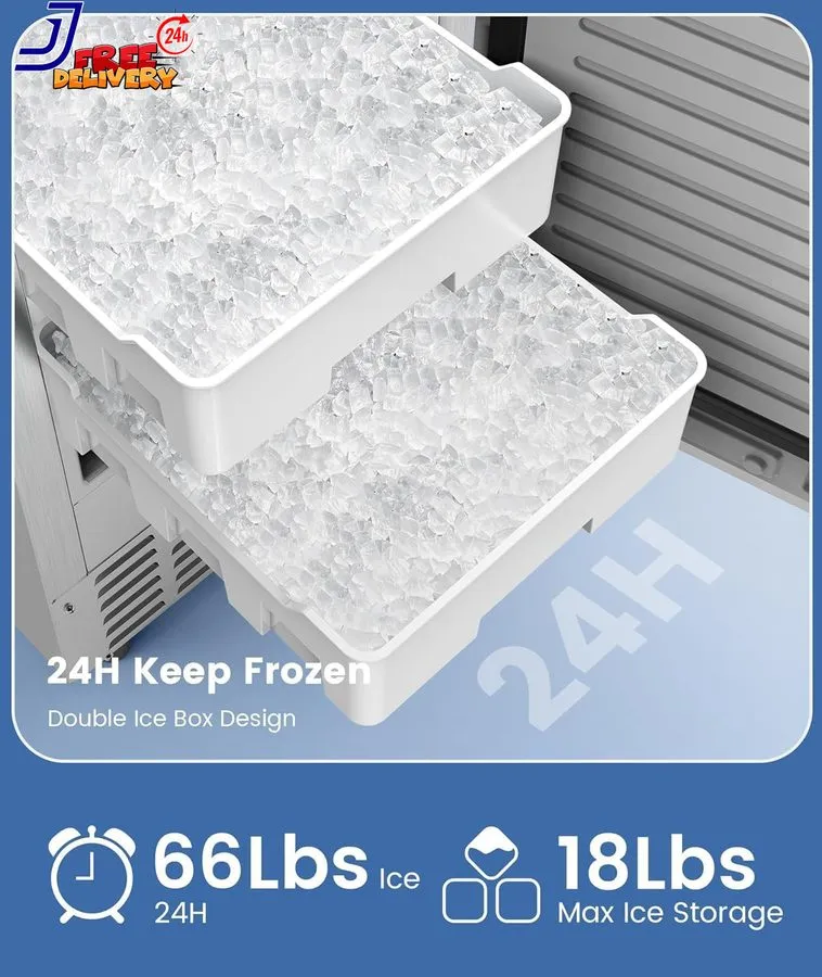 Льдогенератор Nugget Ice Machine Commercial Undercounter Ice Maker 66Lbs/Day, Bu — фото лота 1