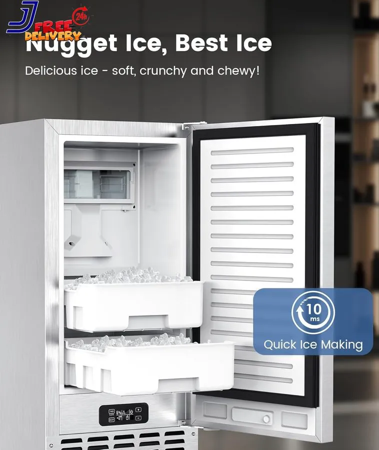 Льдогенератор Nugget Ice Machine Commercial Undercounter Ice Maker 66Lbs/Day, Bu — фото лота 2
