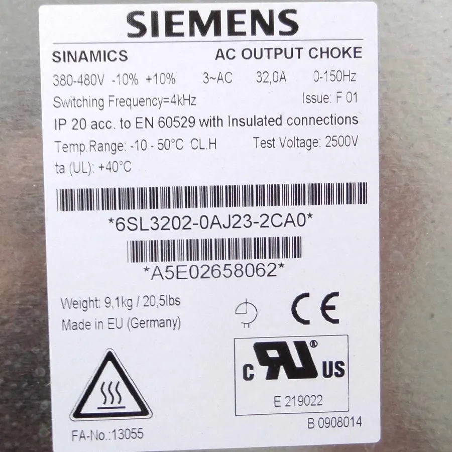 Частотный преобразователь 6SL3202-0AJ23-2CA0