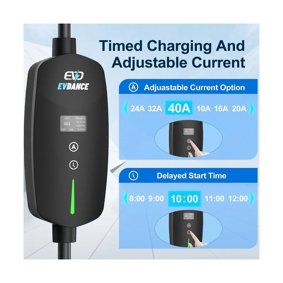 Аккумулятор Level 2 EV Charger (40Amp, 240V, NEMA 14-50P), Portable Electric Veh