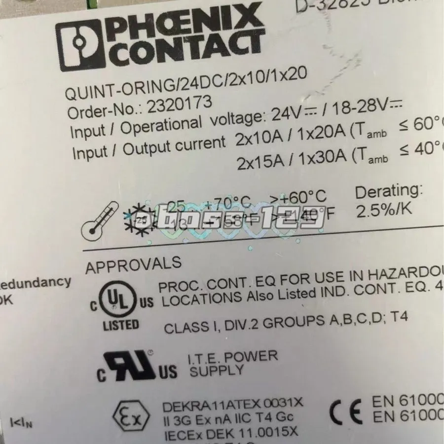 Блок питания PHOENIX CONTACT QUINT-ORING/24DC/2X10/1X20 POWER SUPPLY 24VDC 2X10A