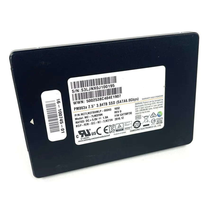 SSD-накопитель Samsung PM863a 3.84TB 2.5" SSD SATA III Hard Drive MZ-7LM3T8N MZ7