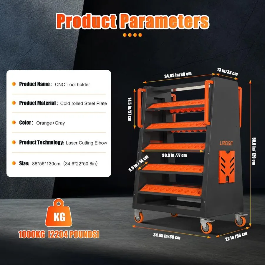 Режущий инструмент Mobile CNC Tool Cart CAT/BT40 Tool Holder Workshop Service Ca — фото лота 1