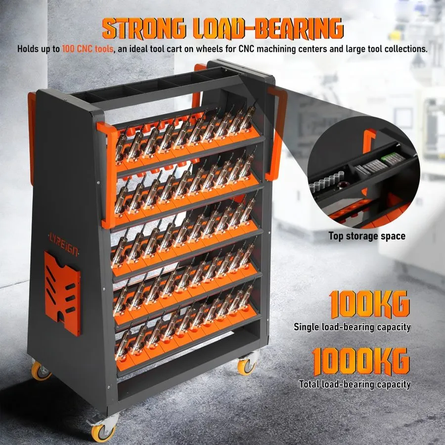Режущий инструмент Mobile CNC Tool Cart CAT/BT40 Tool Holder Workshop Service Ca — фото лота 2