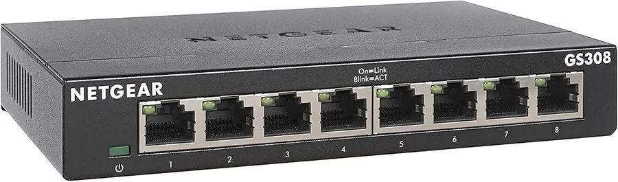 Коммутатор NETGEAR GS308 8-Port Gigabit Ethernet Unmanaged Switch Desktop Wall M