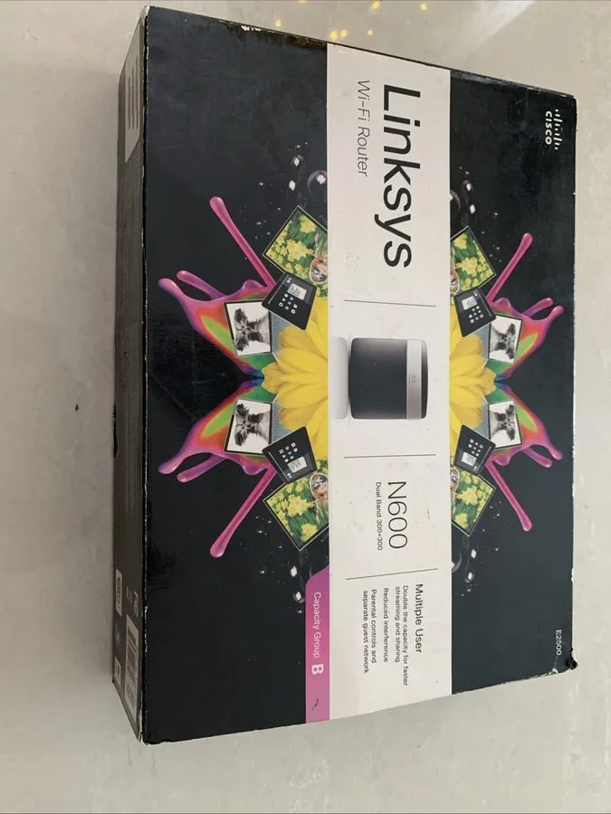 Маршрутизатор Linksys N600 Dual-Band 300+300 Mbps 4-Port Wireless N Router (E250