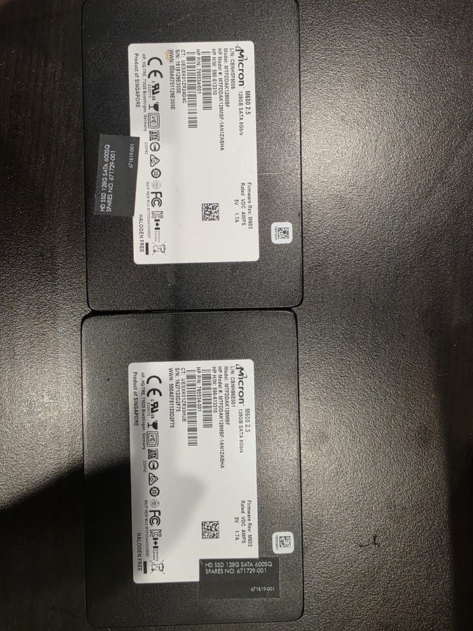 SSD-накопитель Cisco Micron 128GB 800-39909-01 MTFDDAK128MBF 2.5" 6G SATA SSD — фото лота 1