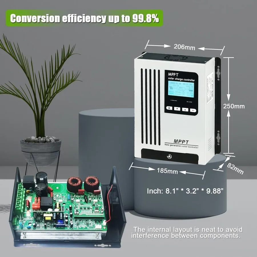 Аккумулятор 48V 45A MPPT Solar Charge Controller DC150V 12V 24V 48V Auto Max PV  — фото лота 2