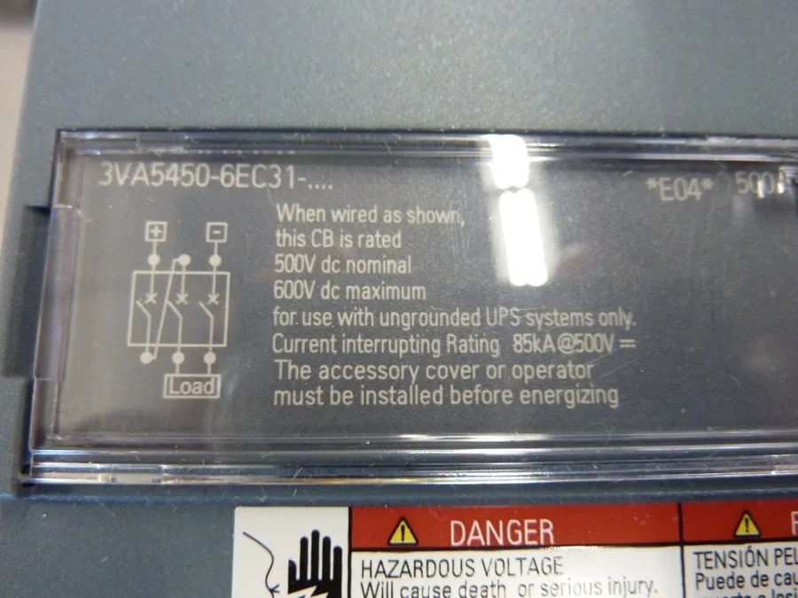 Автоматический выключатель SIEMENS 3VA5450-6EC31-0AA0 Circuit Breaker 3 POLE 500 — фото лота 2