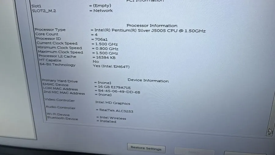 SSD-накопитель DELL Wyse 5070 Thin Client Intel Pentium Silver J5005 1.5 GHz 8GB
