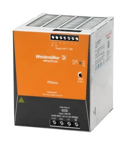Блок питания 1Pc WEIDMULLER AC/DC DIN Rail Power Supply (PSU), 1 Output, 480