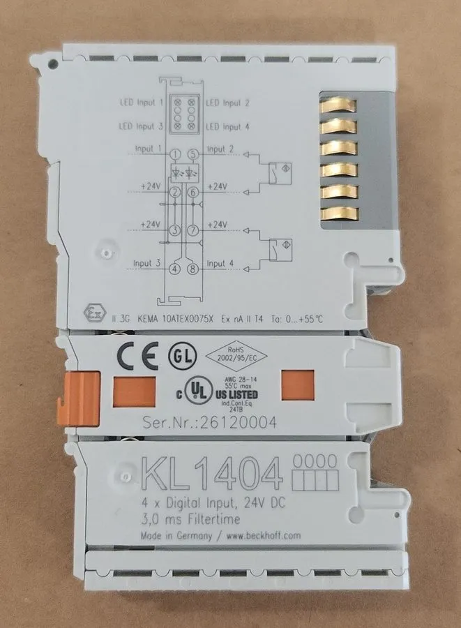 Модуль ввода-вывода Beckhoff KL1404 4x Digital Input 24V DC