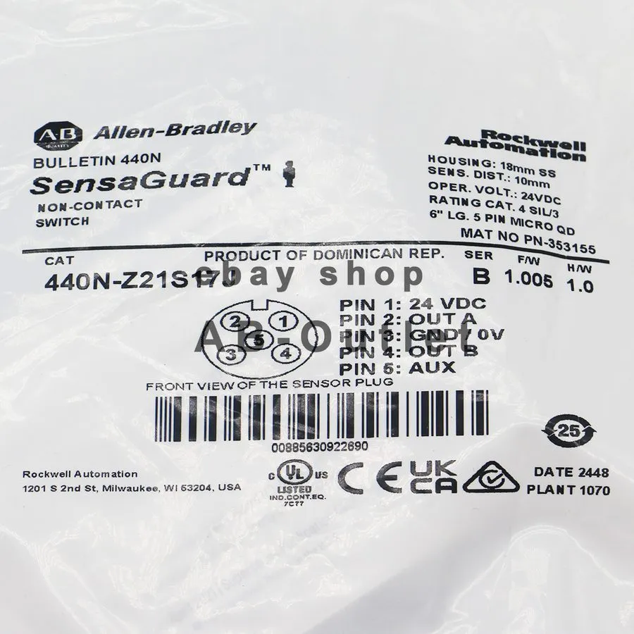 Реле безопасности 440N-Z21S17J Allen Bradley Guardmaster Non Contact Switch
